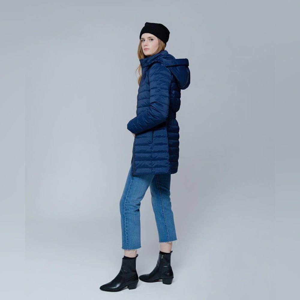 NWT Womens Size XS Blue Down Filled Puffer Coat Jacket  Whitesky